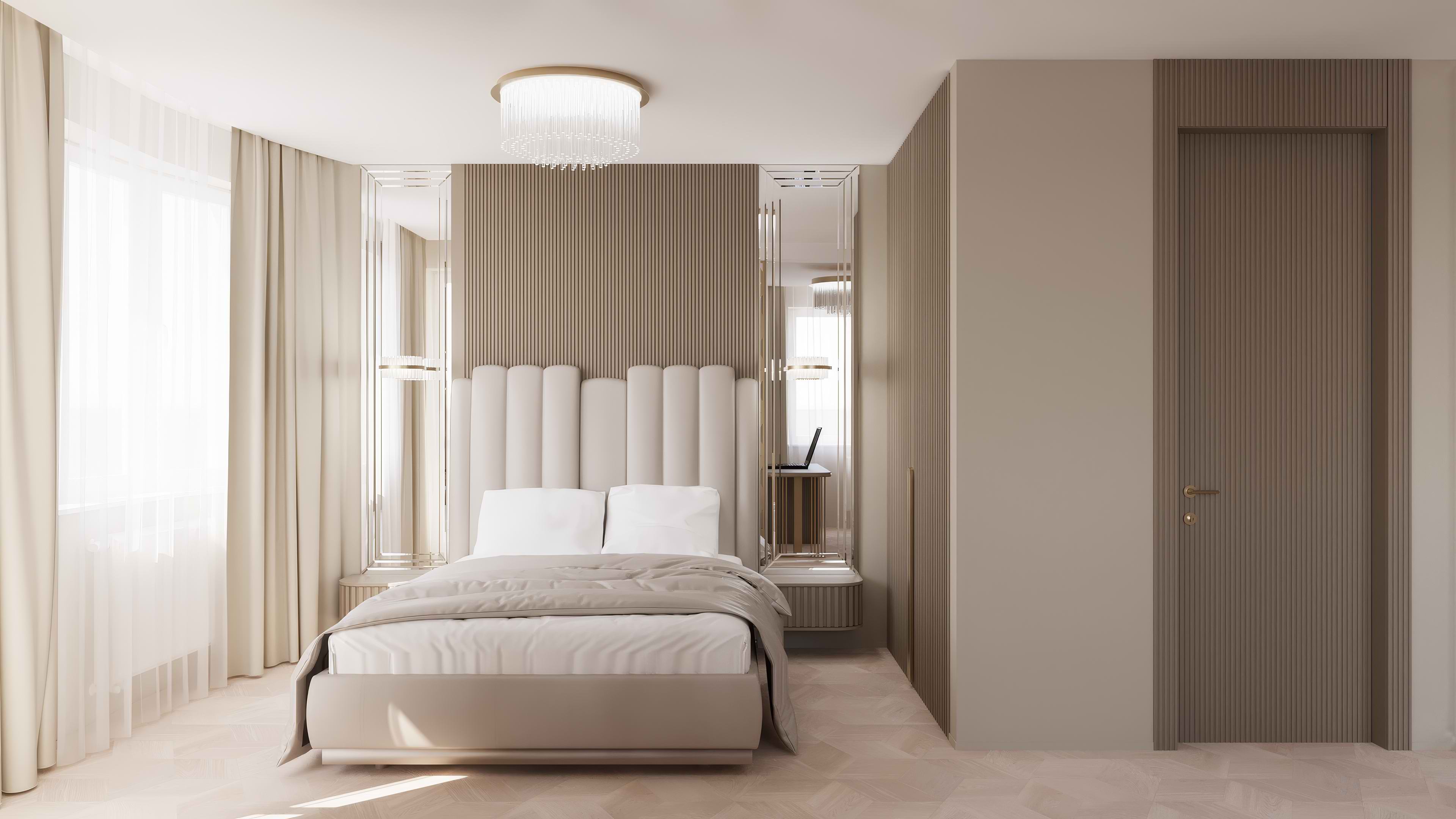 Квартира на Беды Спальня-кабинет