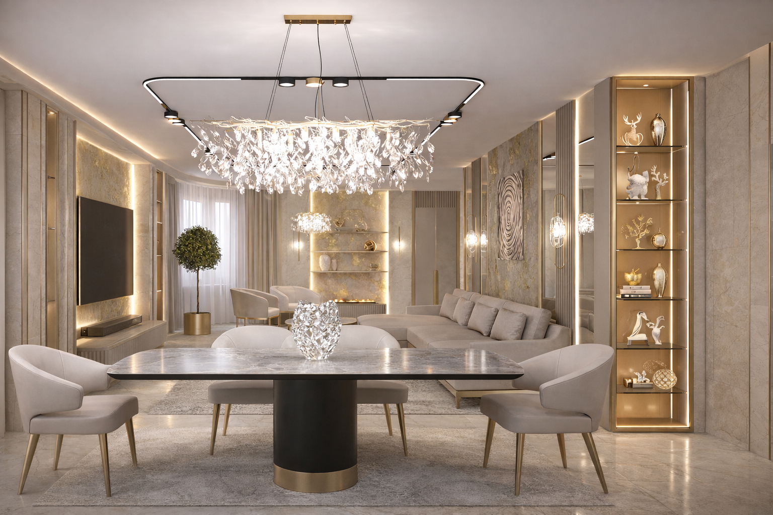 Квартира на Беды Гостиная