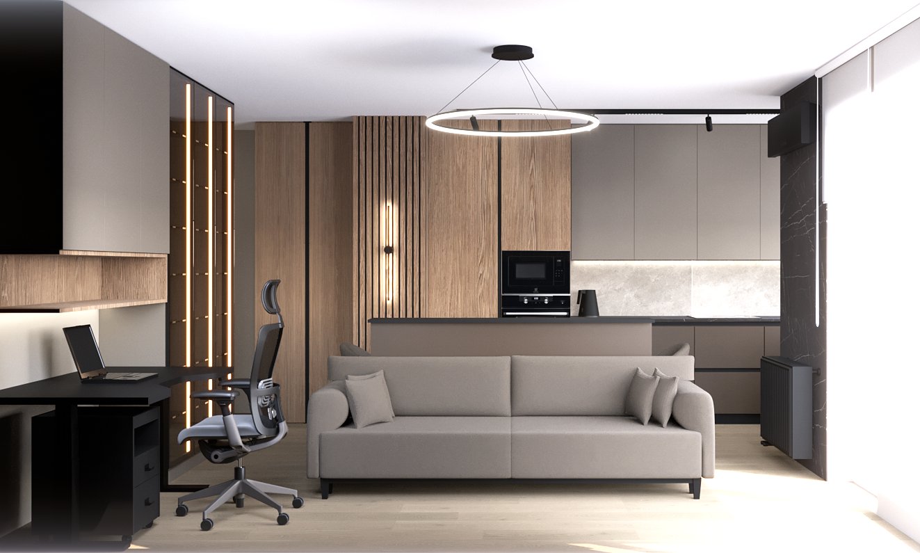 Квартира в Варшаве Гостиная